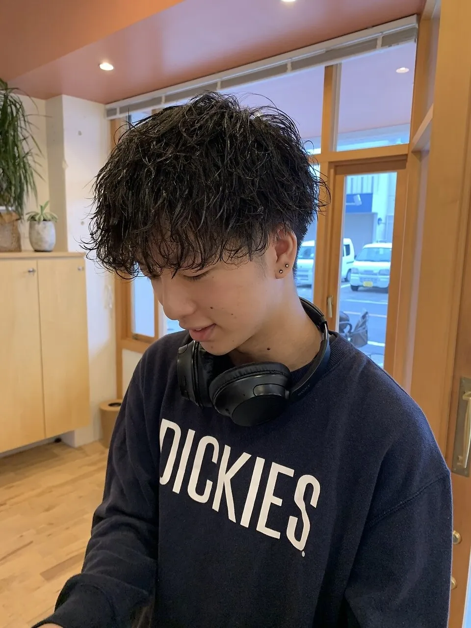 マッシュ×波巻きパーマ